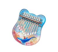 Principianti Kalimba Mini Kalimba 10 Tasti Acrilico Pollice Pianoforte Cristalli Dito Pianoforte Strumento A Tastiera Con Libro Di Apprendimento Per Adulti(10 whale)