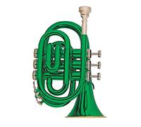 Principianti Mini Pocket Trumpet Mini Tromba Standard In Ottone Verde Colore Tono Tromba Tascabile In Sib Tromba tascabile