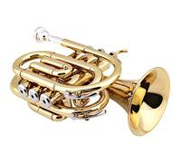 Principianti Mini Pocket Trumpet Tromba Portatile Professionale Tascabile In Ottone Per Cornetta Da Viaggio Piatta Per Principianti Tromba tascabile