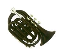 Principianti Mini Pocket Trumpet Tromba Tascabile Di Colore Nero Di Alta Qualità Corpo In Ottone Valvole In Cupronichel Tono Strumento In Ottone In Sib Tromba tascabile