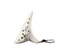 principianti ocarina 12 Fori Alto C Fiore Bianco Ocarina Strumenti Musicali Strumento A Fiato Cinese Facile Da Imparare ocarina professionale (Color : 03)