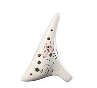 principianti ocarina 12 Fori Alto C Fiore Bianco Ocarina Strumenti Musicali Strumento A Fiato Cinese Facile Da Imparare ocarina professionale (Color : 05)