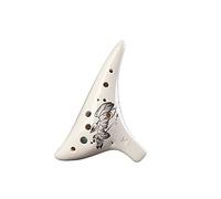 principianti ocarina 12 Fori Alto C Fiore Bianco Ocarina Strumenti Musicali Strumento A Fiato Cinese Facile Da Imparare ocarina professionale (Color : 02)