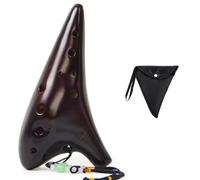 principianti ocarina Borsa Per Il Trasporto Con Cordoncino Da Collo Per Strumento Musicale Ocarina In Ceramica Alto C Da 12 Toni Con Scatola (Color : Brown)