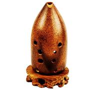 principianti ocarina Ceramica Rossa A 10 Fori Xun Professionale Xun Portapenne A Doppia Cavità Tono F/G Ceramica Xun Principianti Strumenti A Fiato ocarina professionale (Color : F)