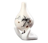 principianti ocarina Chiave Di Do Contralto A 6 Fori Tipo Popolare Ocarina In Ceramica A Bocca Lunga Con Buona Intonazione E Suono ocarina professionale (Color : 04)