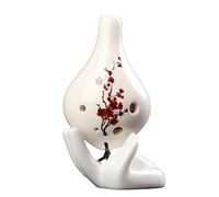 principianti ocarina Chiave Di Do Contralto A 6 Fori Tipo Popolare Ocarina In Ceramica A Bocca Lunga Con Buona Intonazione E Suono ocarina professionale (Color : 02)