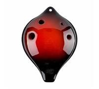 Principianti ocarina Corso Introduttivo Professionale Per Principianti Di Ocarina A 6 Fori Strumento In Ceramica Con Materiale Didattico(SG Red)