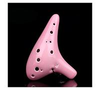 principianti ocarina Ocarina A Dodici Fori Con Smalto Colorato A Testa Tonda Chiave Di Do Alto (AC) Ocarina In Ceramica Ocarina AC A 12 Fori Strumento Musicale ocarina professionale (Color : 02)