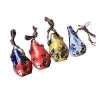 Principianti ocarina Ocarina A Sei Fori In Ceramica Con Cordino A Bocca Lunga Goccia D'acqua Ingrandita(3/4)