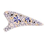 principianti ocarina Ocarina Bianca E Blu Dipinta A Mano Con Tono Do Contralto A Dodici Fori Ocarina AC A 12 Buche Studente Adulto Che Suona Uno Strumento Musicale ocarina professionale