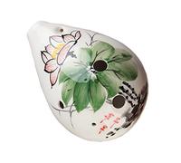 principianti ocarina Ocarina In Ceramica Con Tono Medio A 6 Fori F-tune Strumento Musicale Ocarina Con Motivo Dipinto A Mano Con Buona Intonazione E Tono ocarina professionale (Color : 01)
