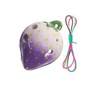 principianti ocarina Strawberry Ocarina Instrument 6 Hole Beginner Children Practice Ceramic Ocarina Beginners Fruit Modeling ocarina professionale (Color : 01)