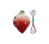 principianti ocarina Strawberry Ocarina Instrument 6 Hole Beginner Children Practice Ceramic Ocarina Beginners Fruit Modeling ocarina professionale (Color : 02)