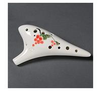 principianti ocarina Strumento Musicale Di Tipo Performance Ceramica Fine Dipinta A Mano Ocarina 12 Buche AC Principiante Professionale Alto C Ocarina ocarina professionale (Color : 01)