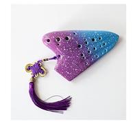 principianti ocarina Strumento Musicale Professionale Per Ocarina Tono Do Alto Ocarina In Ceramica Tono AC Serie Cielo Stellato Professionale A Tre Tubi ocarina professionale (Color : 04)