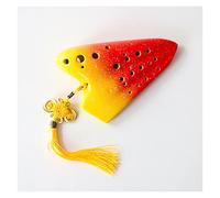 principianti ocarina Strumento Musicale Professionale Per Ocarina Tono Do Alto Ocarina In Ceramica Tono AC Serie Cielo Stellato Professionale A Tre Tubi ocarina professionale (Color : 01)