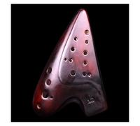 principianti ocarina Studente principiante Ocarina in ceramica a doppio tubo Strumento musicale Ocarina multitubo con tono alto affumicato professionale ocarina professionale