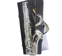 Principianti sassofono Sassofono Tenore Professionale In Argento, Fabbricazione In Argento, Strumento Jazz Per Sax Tenore Con Tono Di Livello Professionale (Color : Cloth Case)