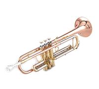 Principianti Tromba B-flat Trumpet Rose Gold Three-color Contrast Design Standard Trumpet Professional Playing Brass Instrument tromba