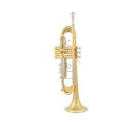 Principianti tromba Tromba Da Si Bemolle A Do In Ottone Spazzolato Argentato Con Spostamento Dell'intonazione Per L'esecuzione Professionale(Color:Gold)