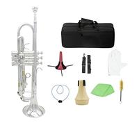 Principianti Tromba Tromba Standard In Ottone Tromba In Sib Si Piatto Con Bocchino Borsa Per Il Trasporto Sintonizzatore Supporto Per Tromba Muto Guanti Strumenti Per La Pulizia tromba (Color : 05)