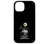 Principio di incertezza del gatto di Schrödinger Meme di fisica quantistica Custodia per iPhone 14