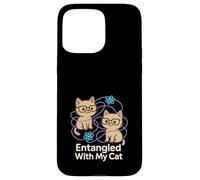 Principio di incertezza del gatto di Schrödinger Meme di fisica quantistica Custodia per iPhone 15 Pro Max