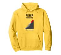 Principio di Peter Peter: Grafico dell'ascesa all'incompetenza Felpa con Cappuccio, Unisex per Adulti, Limone, L