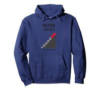 Principio di Peter Peter: Grafico dell'ascesa all'incompetenza Felpa con Cappuccio, Unisex per Adulti, Navy, L