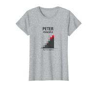 Principio di Peter Peter: Grafico dell'ascesa all'incompetenza Maglietta, Donna, Grigio Melange, L