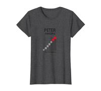 Principio di Peter Peter: Grafico dell'ascesa all'incompetenza Maglietta, Donna, Grigio Scuro, L