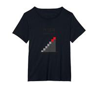 Principio di Peter Peter: Grafico dell'ascesa all'incompetenza Maglietta, Donna Plus-Size, Nero, 1X