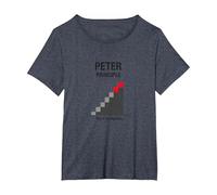 Principio di Peter Peter: Grafico dell'ascesa all'incompetenza Maglietta, Donna Plus-Size, Pervinca, 1X