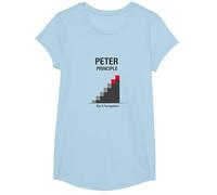 Principio di Peter Peter: Grafico dell'ascesa all'incompetenza Maglietta, Ragazze, Celeste, L