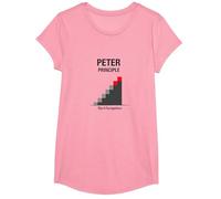 Principio di Peter Peter: Grafico dell'ascesa all'incompetenza Maglietta, Ragazze, Rosa, L
