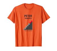 Principio di Peter Peter: Grafico dell'ascesa all'incompetenza Maglietta, Uomo, Arancio, L