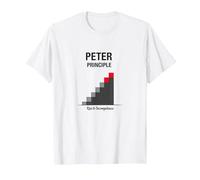 Principio di Peter Peter: Grafico dell'ascesa all'incompetenza Maglietta, Uomo, Bianco, L