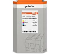 Prindo Basic Multipack nero / ciano / magenta / giallo Originale PRSBLC980 alternativa per Brother LC980VALBPDR (LC-980bk + LC-980c + LC-980m + LC-980y)