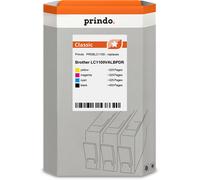 Prindo Classic Multipack nero / ciano / magenta / giallo Originale PRSBLC1100 alternativa per Brother LC1100VALBPDR (LC-1100bk + LC-1100c + LC-1100m + LC-1100y)