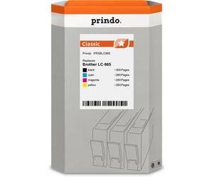 Prindo Classic Multipack nero / ciano / magenta / giallo Originale PRSBLC985 alternativa per Brother LC985VALBPDR (LC-985bk + LC-985c + LC-985m + LC-985y)