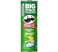 Pringles Gusto panna acida e cipolle patatine al gusto di panna acida e cipolle spuntino croccante per film, giochi e altro lattina da asporto 134 g