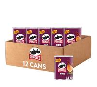 Pringles Patatine fritte, snack per pranzo, snack per ufficio e bambini, Grab N' Go, barbecue (12 lattine)