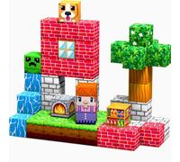 Prinhero Blocchi Magnetici - 150 Pezzi Giocattolo da Costruzione STEM per Bambini dai 3 ai 10 anni, Set di Piastrelle da Costruzione Creative per Bambini e Bambine