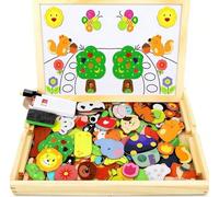 Prinhero110 PCS Puzzle Magnetico Legno - Lavagna Animali Giocattolo per Bambini - Giochi Montessori - Educativi Puzzle Regalo Bambini Bambino 3 Anni
