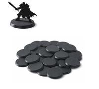 Print It Uk Wargaming Hobby Bases 25mm - Confezione da 30 basi rotonde in plastica per giochi di guerra da tavolo, figure RPG, paesaggio da tavolo