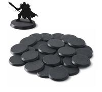 Print It Uk Wargaming Hobby Bases 40 mm - Confezione da 30 basi rotonde in plastica per giochi di guerra da tavolo, figure RPG, paesaggio da tavolo