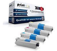 Print-Klex - 4 cartucce toner compatibili per Oki C 332 DN MC 363 DN MC 363 DNW MC 363 N 46508712 46508711 46508710 46508709, colore nero ciano, magenta e giallo, serie Office Plus