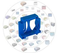 Print Worth 3D Supporto universale per guida a parete, adattatore "Allstar" per tutti gli attuatori Shelly (montabili in scatola) e molti altri, per il montaggio su guide da 35 mm o su pareti (blu (P