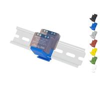 Print Worth Supporto per binario 3D "Flat Dual" per TUTTE LE 14 Shellys della serie MINI: 1, 1-LR , 1PM, 1PM-LR, PM, EM (Wave/Plus, G3, G4) DIN Rail bracket (35mm) (Blu (Prime))